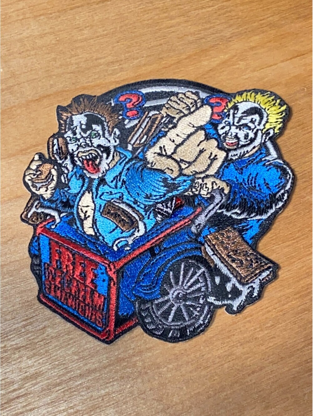 INSANE CLOWN POSSE "Free Ice Cream Sandwiches" Iron On Patch ~4.25" x 3.75" ICP